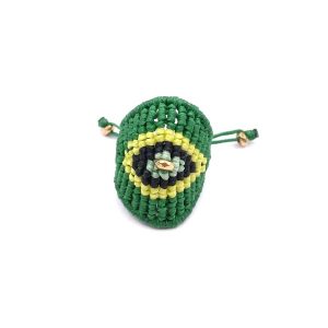 TROPICAL EYE Macrame Ring
