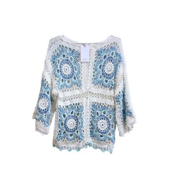 granny square shirt - Άσπρο