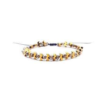 Βραχιόλι από αιματίτες και κρυσταλλάκια