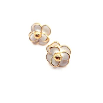 Ατσάλινα σκουλαρίκια με σμάλτο