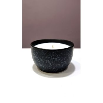 BLACK VANILLA CERAMIC SOY CANDLE