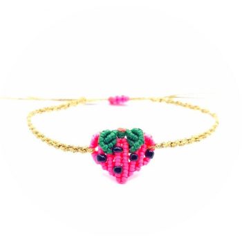 STRAWBERRY Macrame bracelet