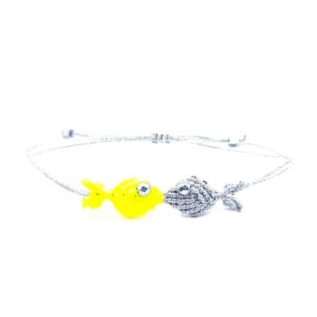 SUMMER LOVE Macrame bracelet - Κίτρινο