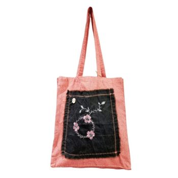 VINTAGE GARDEN EMBROIDERED BAG - Κόκκινο