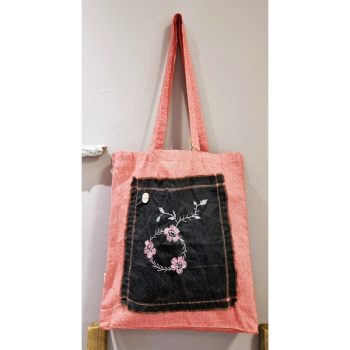 VINTAGE GARDEN EMBROIDERED BAG - Κόκκινο