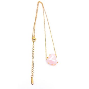 CANDY HEART NECKLACE - Ροζ