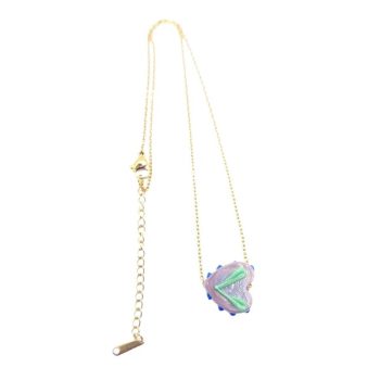 CANDY HEART NECKLACE - Μωβ