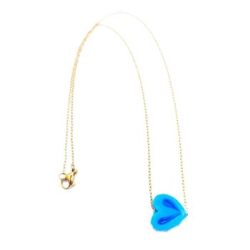 CANDY HEART NECKLACE - Μπλε