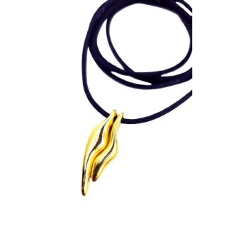 GOLDEN DROPS NECKLACE - Μαύρο