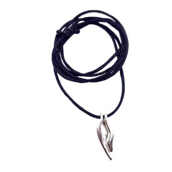 SILVER DROPS NECKLACE - Μαύρο