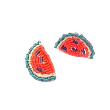 SUGAR BABY WATERMELON Macrame earrings