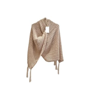 BEIGE KNITTED SCARF