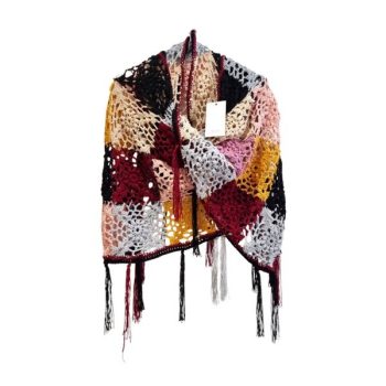 GRANNY SQUARE KNITTED SCARF