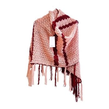 CHERRY BLOSSOM KNITTED SCARF