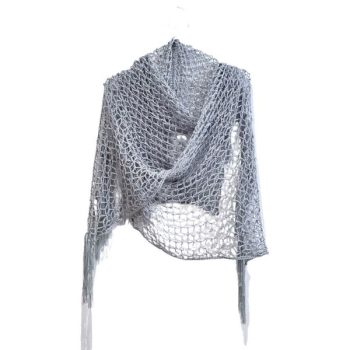 SILVER KNITTED SCARF