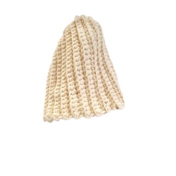 BEIGE KNITTED BEANIE