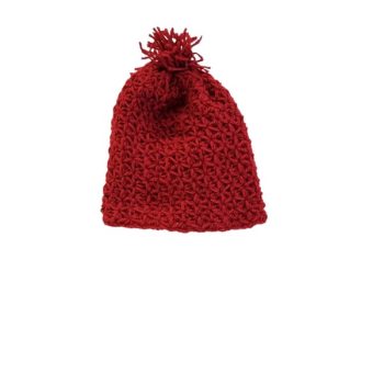 RED KNITTED BEANIE