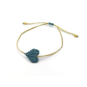 THE HEART Bracelet M Μακραμέ καρδούλα (medium size)