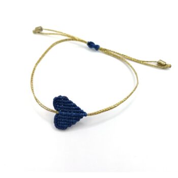 THE HEART Bracelet M Μακραμέ καρδούλα (medium size)