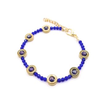 DEWDROPS Bracelet Βραχιόλι με στρογγυλό αιματίτη.