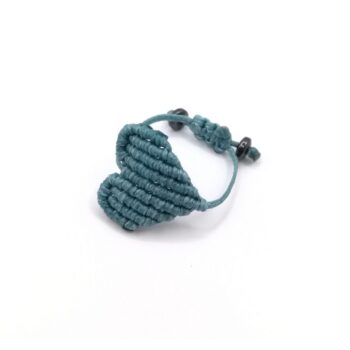 HEART Macrame Ring Macrame δαχτυλίδι σε σχήμα καρδιά