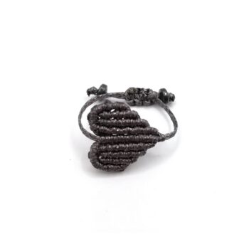 HEART Macrame Ring Macrame δαχτυλίδι σε σχήμα καρδιά