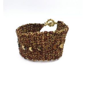 ARROWS Knitted Bracelet Βραχιόλι πλεκτό (βελονάκι) με αιματίτες σε σχήμα βέλους