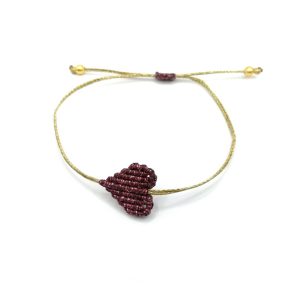 THE HEART Bracelet M Μακραμέ καρδούλα (medium size)